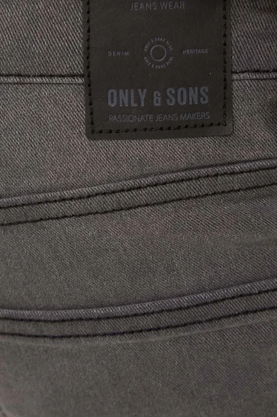 gri Only & Sons pantaloni scurti jeans