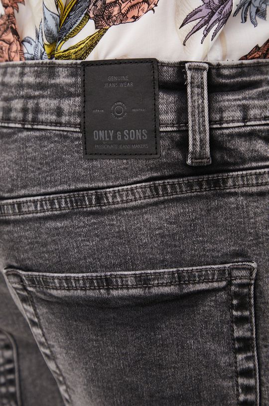 szary Only & Sons szorty jeansowe