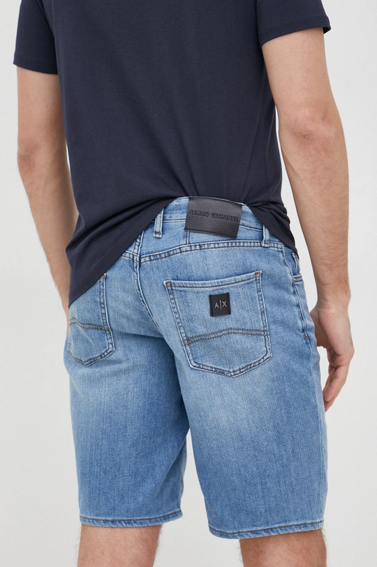 Armani Exchange szorty jeansowe 3LZJ65.Z1FCZ 75 % Bawełna, 18 % Elastomultiester, 7 % Len