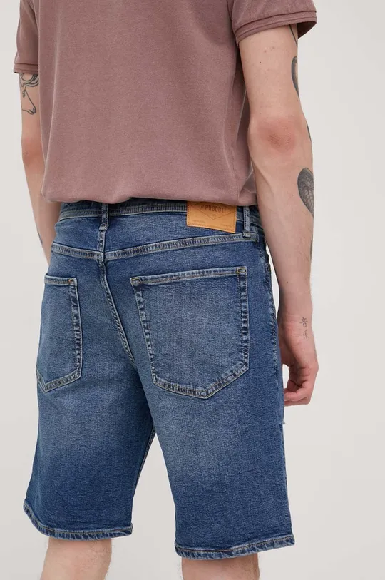 modrá Rifľové krátke nohavice Produkt by Jack & Jones