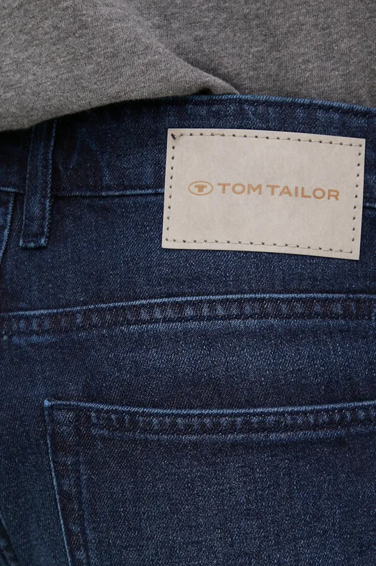 tmavomodrá Rifľové krátke nohavice Tom Tailor