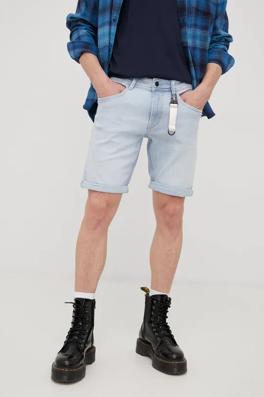 niebieski Tom Tailor szorty jeansowe Męski