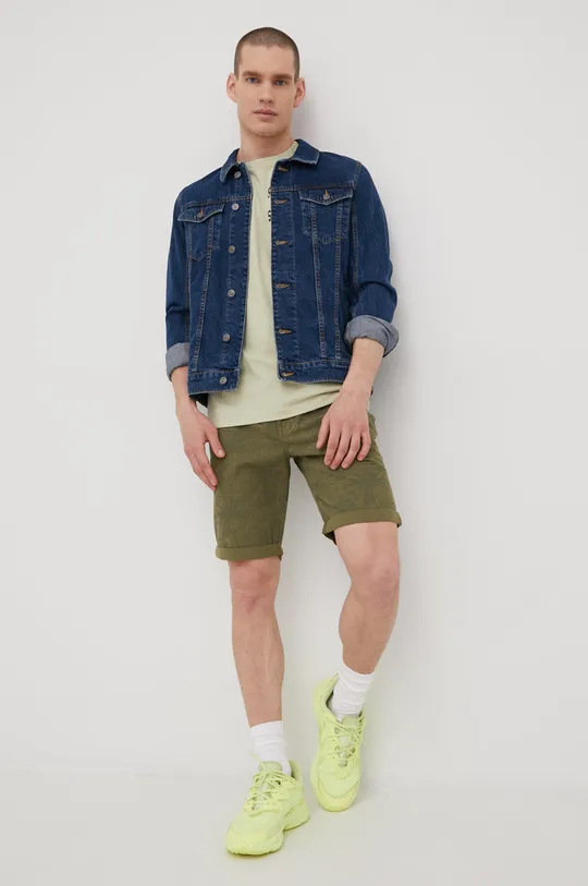 Lanene kratke hlače Tom Tailor zelena