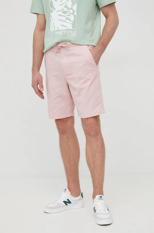 roza Kratke hlače s dodatkom lana Selected Homme Muški