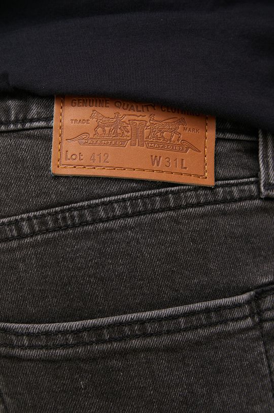 grafitowy Levi's szorty jeansowe