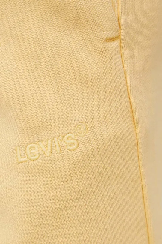 sárga Levi's pamut rövidnadrág