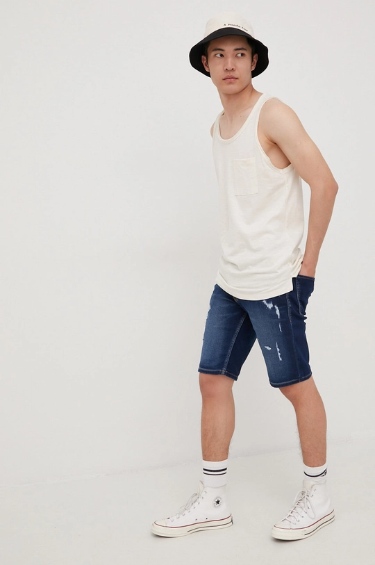 Produkt by Jack & Jones szorty jeansowe granatowy