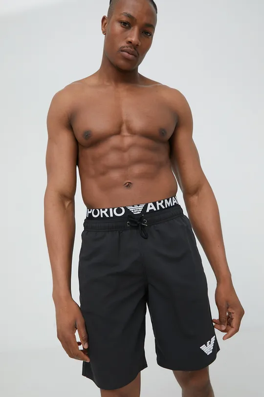 μαύρο Σορτς κολύμβησης Emporio Armani Underwear Ανδρικά