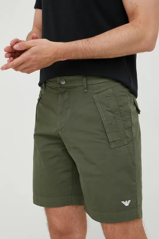 πράσινο Βαμβακερό σορτσάκι Emporio Armani Underwear Ανδρικά