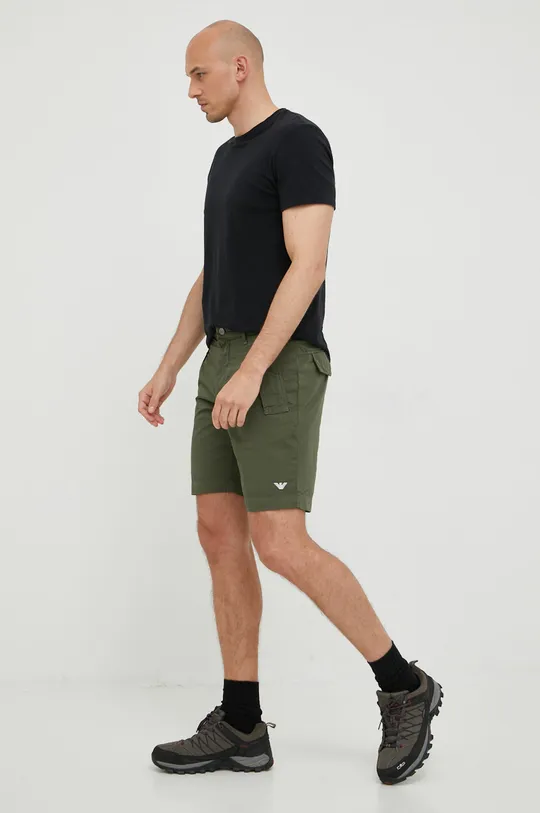 Emporio Armani Underwear pamut rövidnadrág zöld