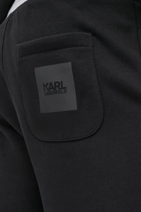 crna Pamučne kratke hlače Karl Lagerfeld