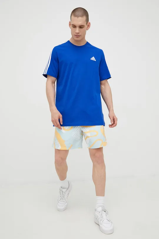 bela Spodnjice s hlačnicami adidas Originals Adiplay Allover Print Shorts Moški