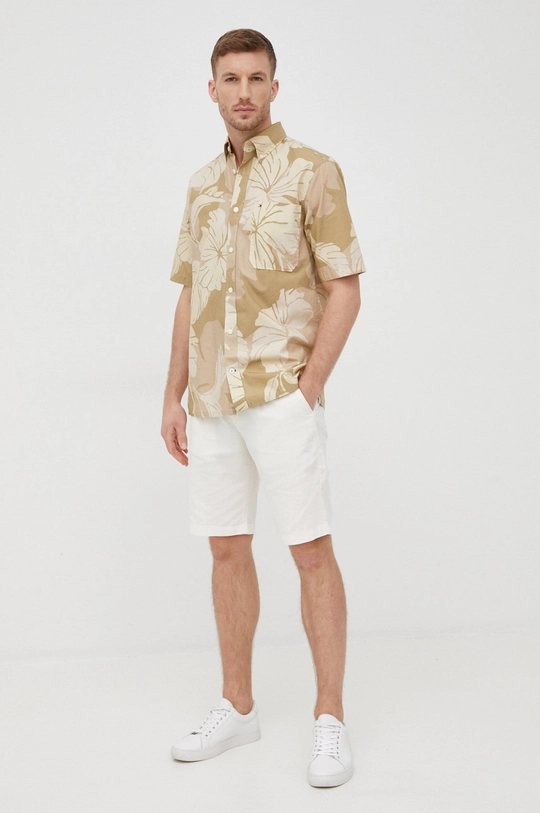 Шорти з домішкою льону Pepe Jeans Arkin Short Linen білий