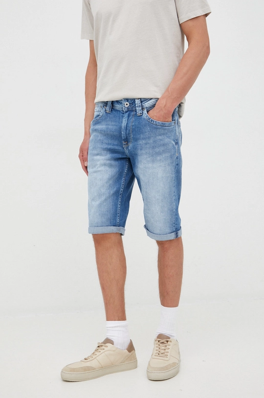 Pepe Jeans szorty jeansowe CASH SHORT niebieski