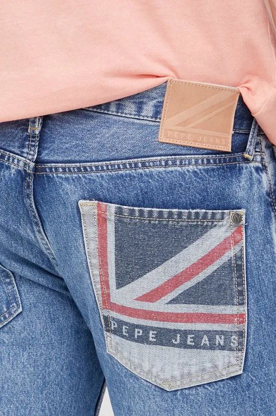 μπλε Τζιν σορτς Pepe Jeans Stanley Short Logo