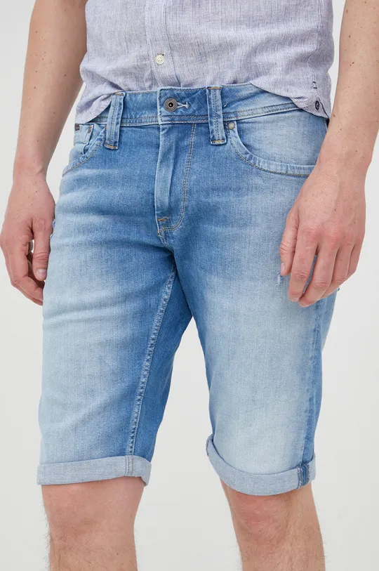 Rifľové krátke nohavice Pepe Jeans Cash Short modrá