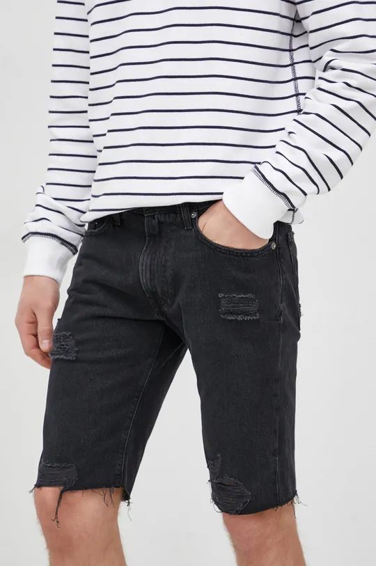 črna Kratke hlače iz jeansa Pepe Jeans Stanley Short Destroy