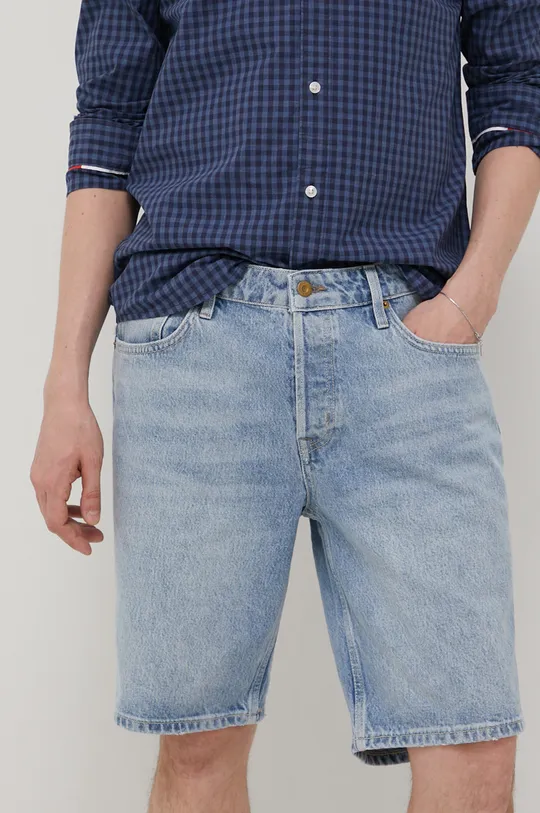 modra Superdry jeans kratke hlače Moški