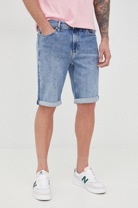 niebieski Calvin Klein szorty jeansowe Męski