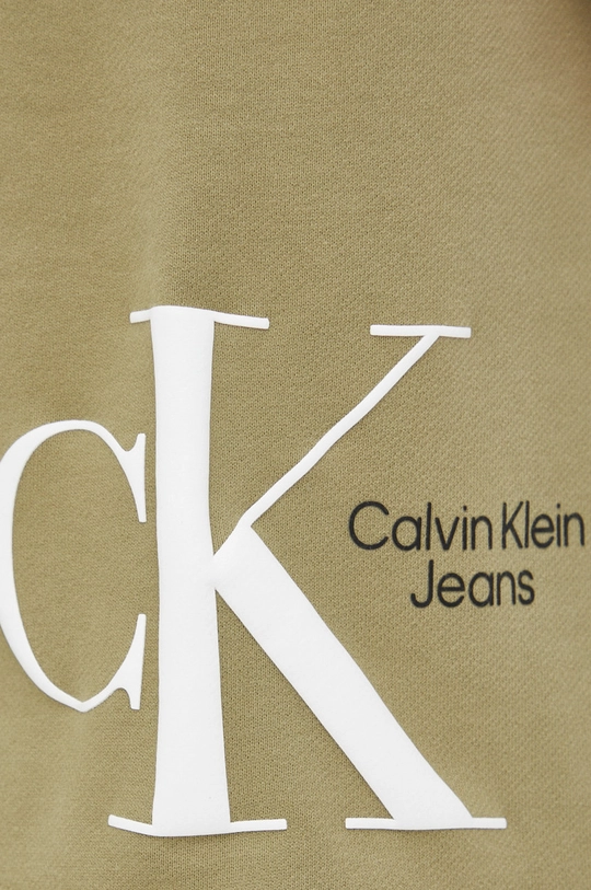 zelená Bavlnené šortky Calvin Klein Jeans