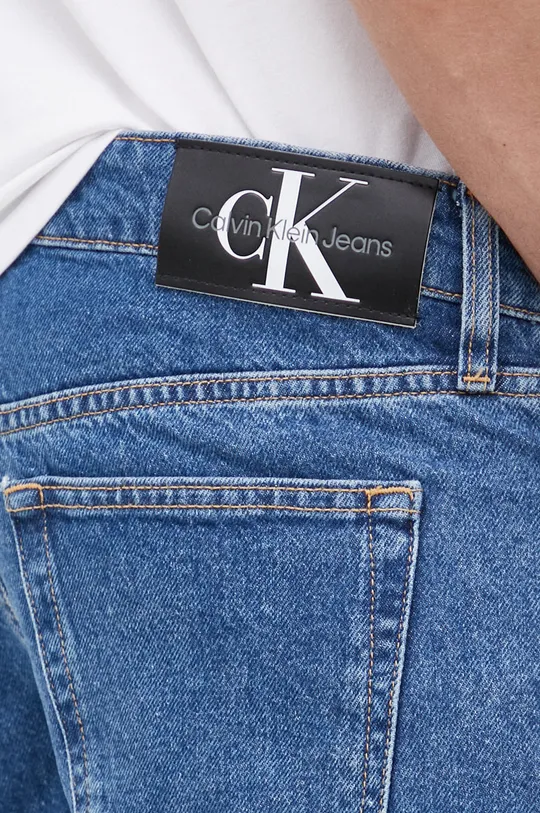 modrá Rifľové krátke nohavice Calvin Klein Jeans