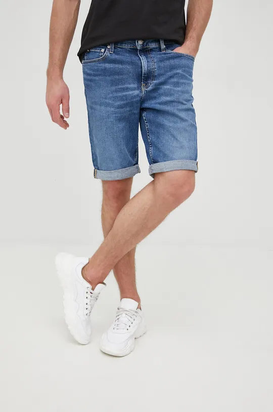 plava Traper kratke hlače Calvin Klein Jeans Muški