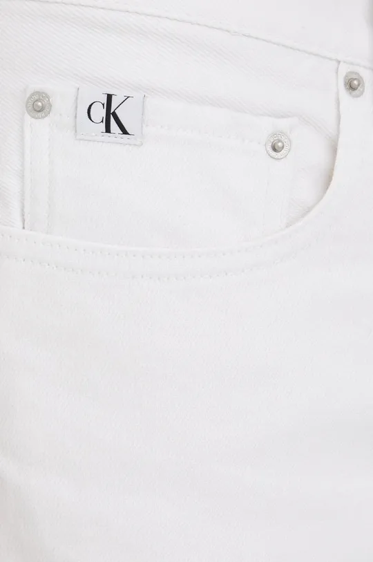biela Rifľové krátke nohavice Calvin Klein Jeans