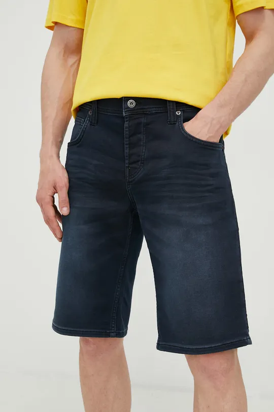 mornarsko modra Kratke hlače iz jeansa Mustang Chicago Shorts Moški