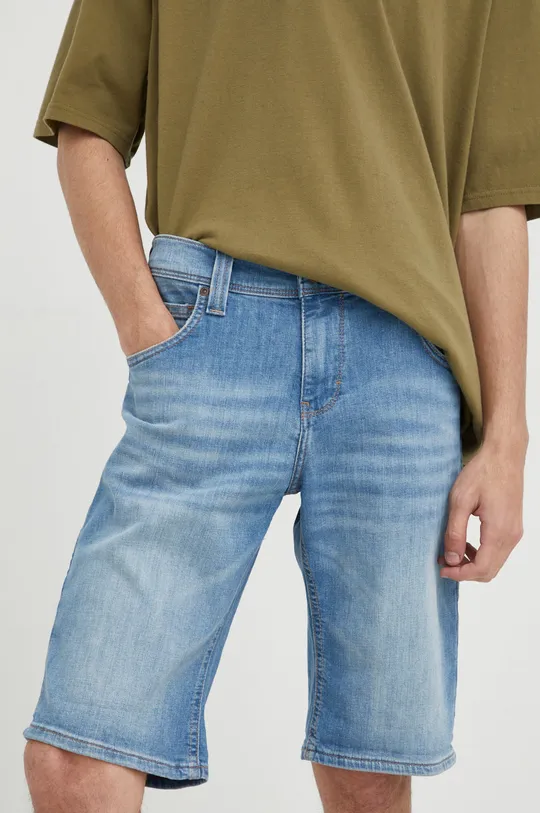 modra Jeans kratke hlače Mustang Chicago Shorts Z Moški