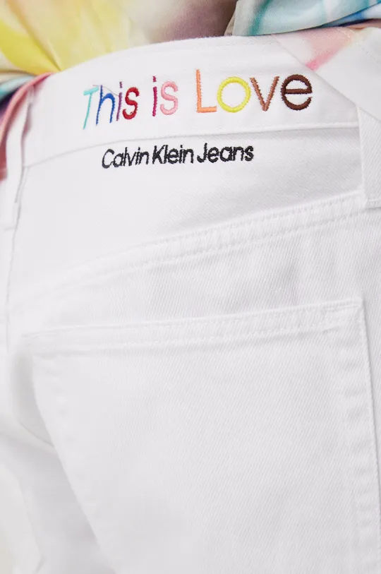 bela Kratke hlače iz jeansa Calvin Klein Jeans