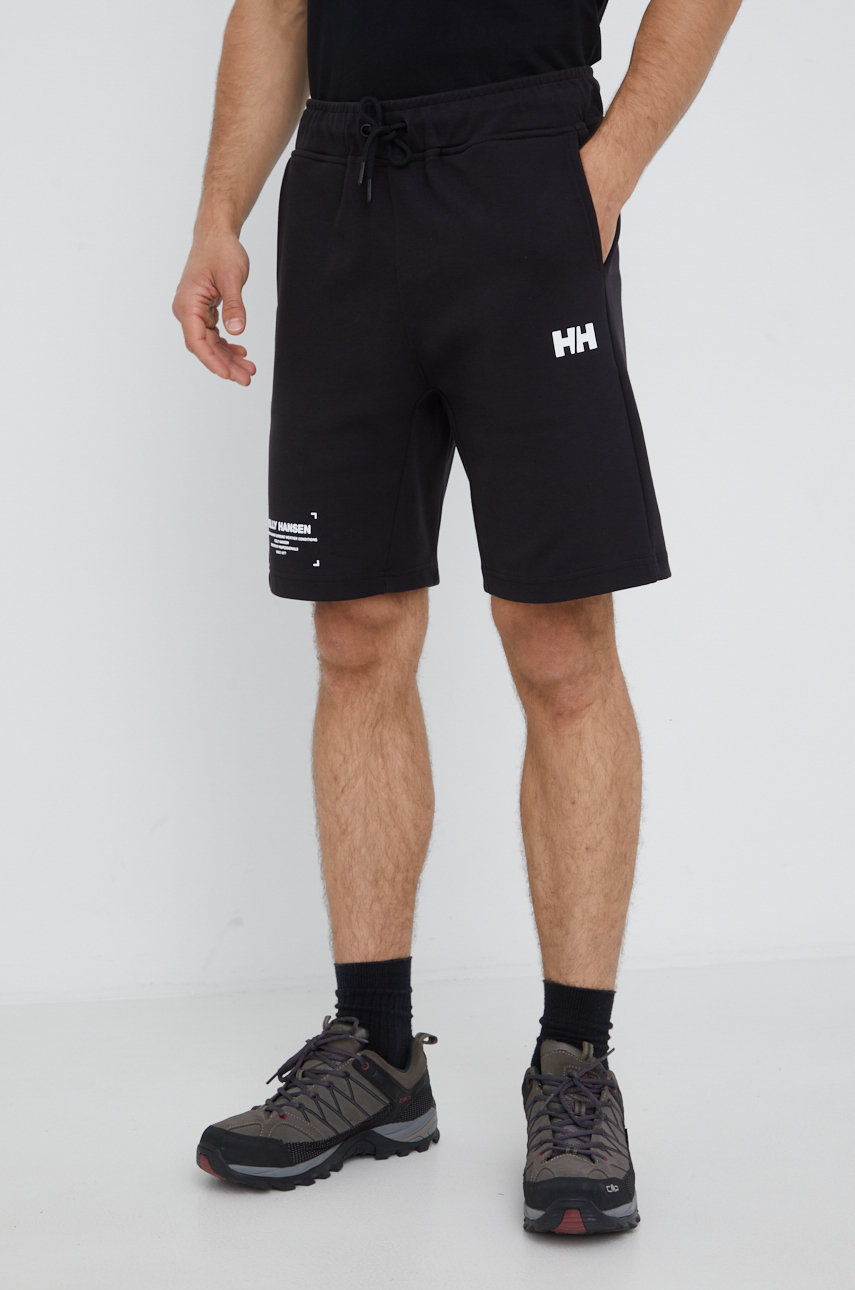 negru Helly Hansen pantaloni scurți De bărbați