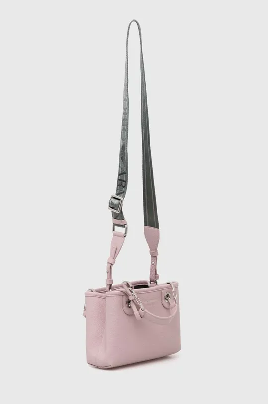 Δερμάτινη τσάντα Emporio Armani ροζ