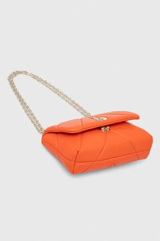 Usnjena torbica Patrizia Pepe oranžna