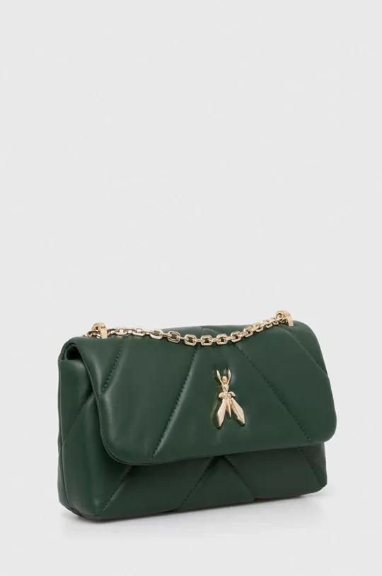 Δερμάτινη τσάντα Patrizia Pepe πράσινο