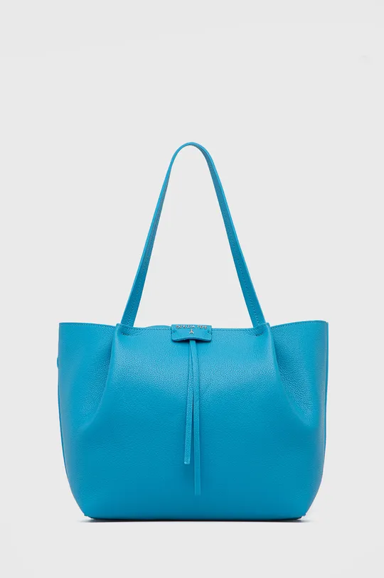 μπλε Patrizia Pepe - Δερμάτινη τσάντα Γυναικεία