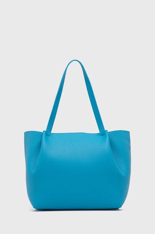 μπλε Patrizia Pepe - Δερμάτινη τσάντα