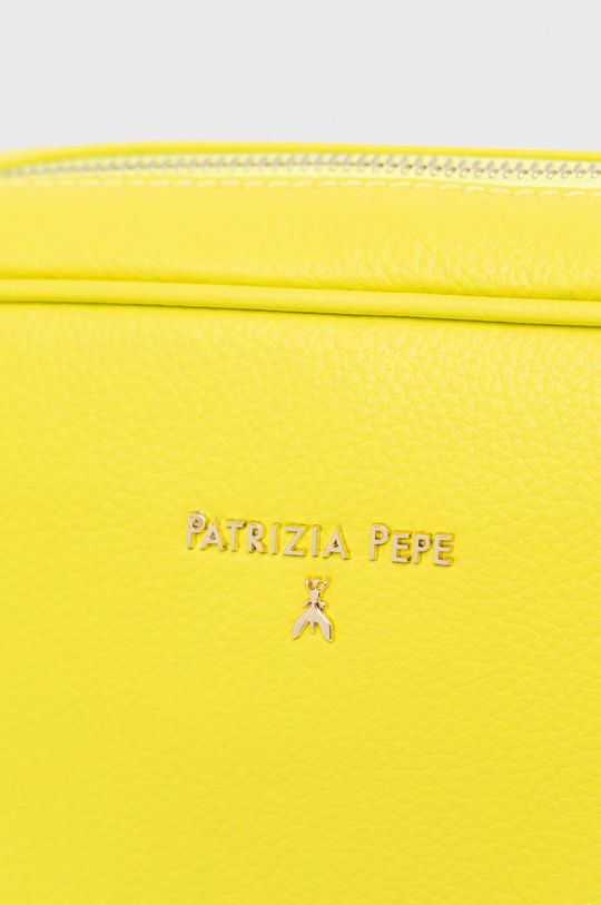 Kožená kabelka Patrizia Pepe žlutá