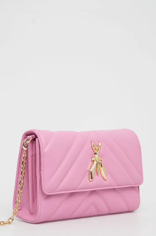Шкіряна сумочка Patrizia Pepe рожевий