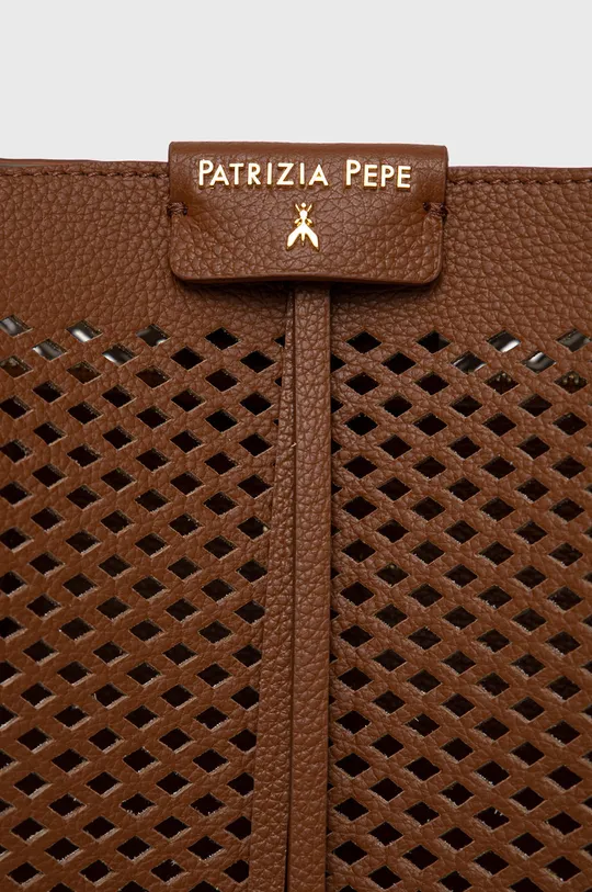 καφέ Δερμάτινη τσάντα Patrizia Pepe