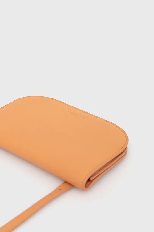 Kožená kabelka Marc O'Polo oranžová