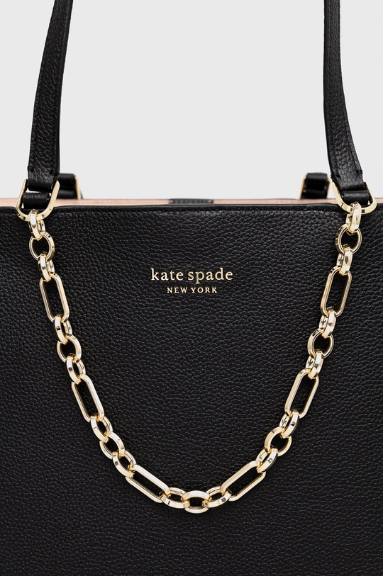 Kožna torbica Kate Spade crna