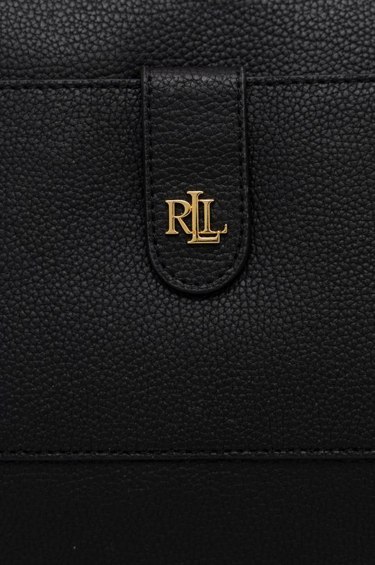 czarny Lauren Ralph Lauren torebka skórzana