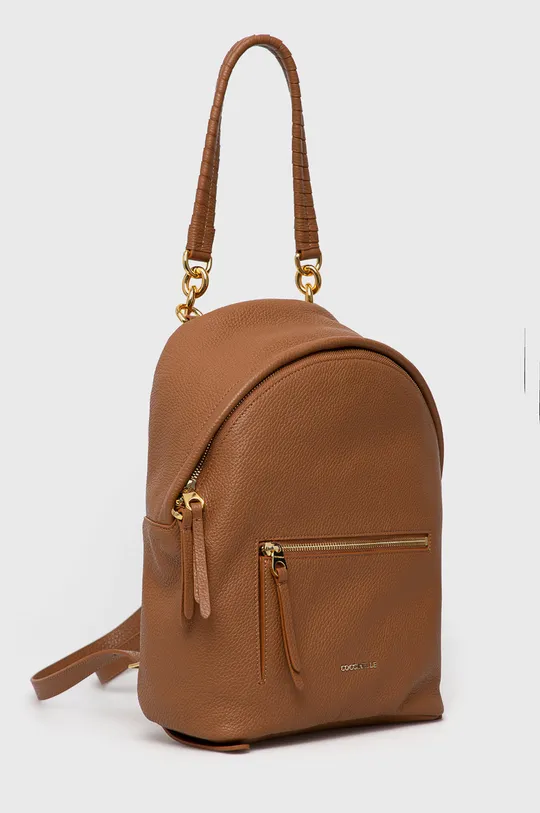 Кожаный рюкзак Coccinelle Maelody коричневый