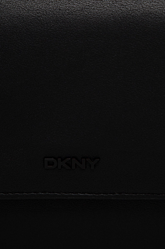 Dkny - Δερμάτινη τσάντα μαύρο