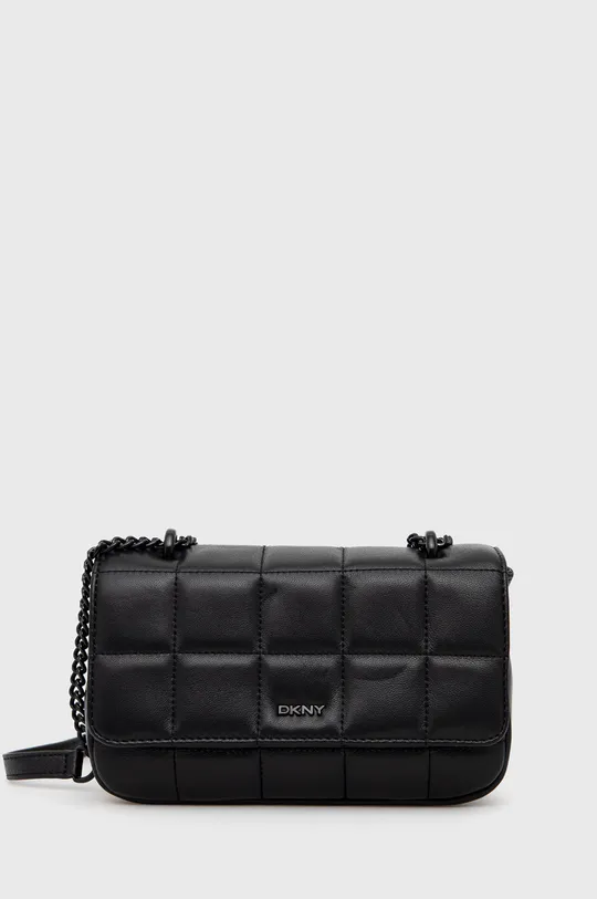 μαύρο Δερμάτινη τσάντα DKNY Γυναικεία