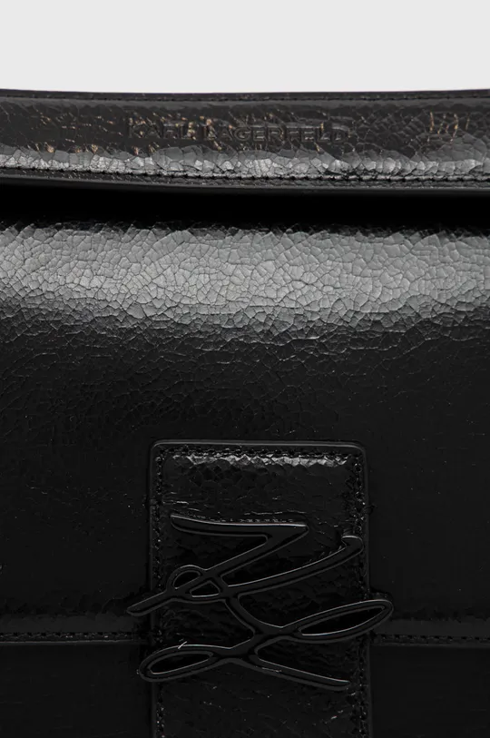 Karl Lagerfeld - Δερμάτινη τσάντα μαύρο
