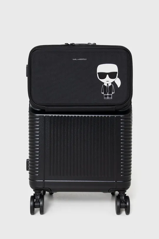 czarny Karl Lagerfeld walizka 220W3079 Damski