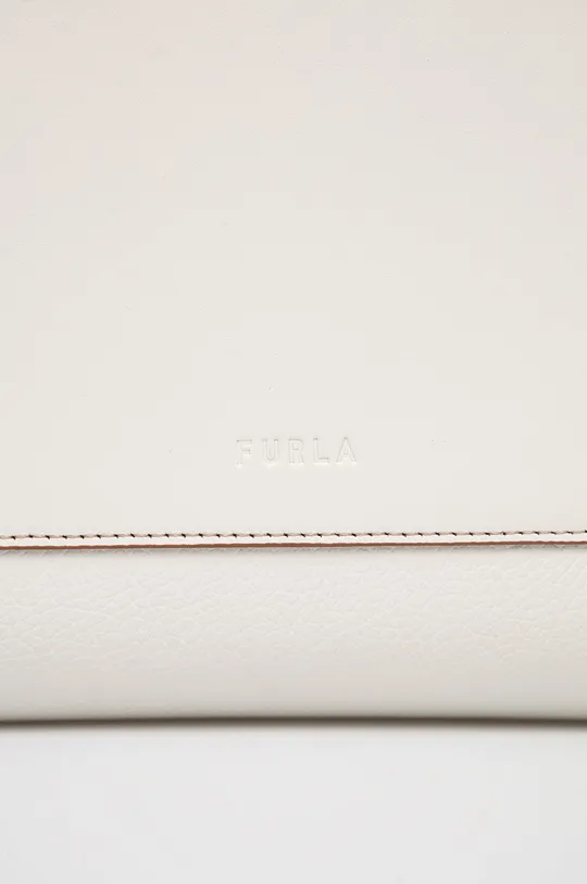 λευκό Δερμάτινη τσάντα Furla