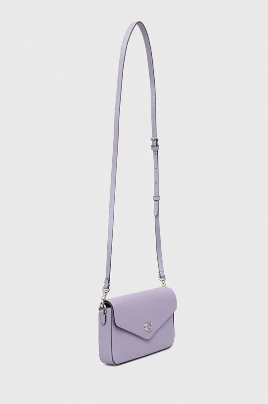 Кожаная сумочка Coach фиолетовой