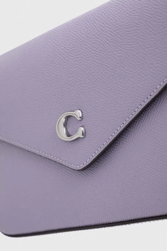 фиолетовой Кожаная сумочка Coach